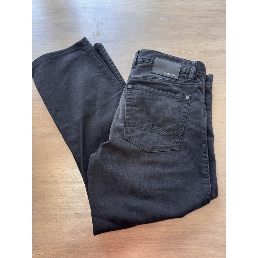 Alberto Stone T400 Revolution Denim Jeans Mens 36x34 Modern Fit Black Stretch